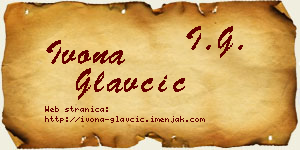 Ivona Glavčić vizit kartica